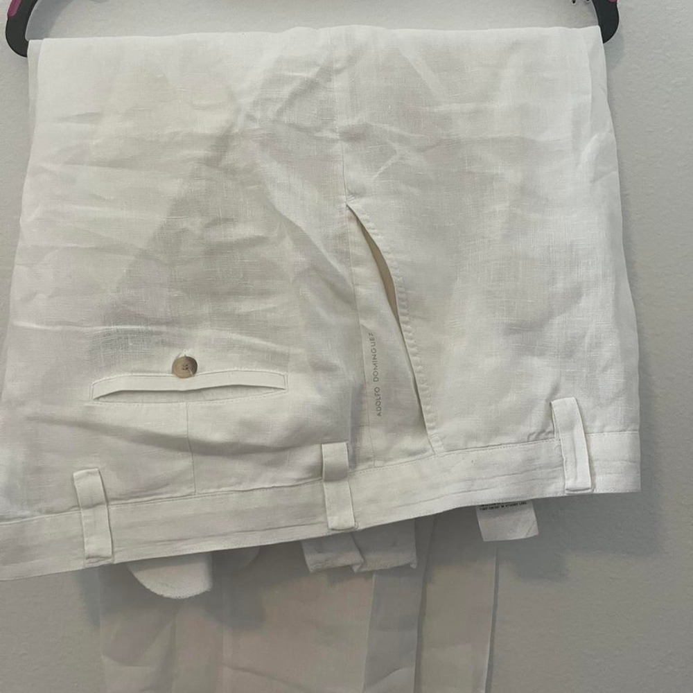 Adolfo Dominguez Men's luxury white pants size 46eu